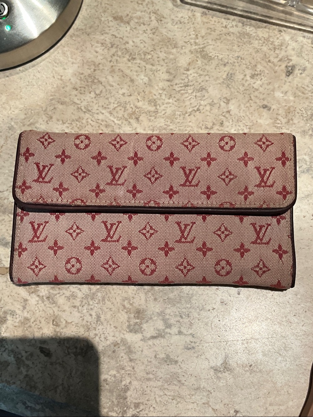 Louis Vuitton Pink and Red Monogram Continental Wallet